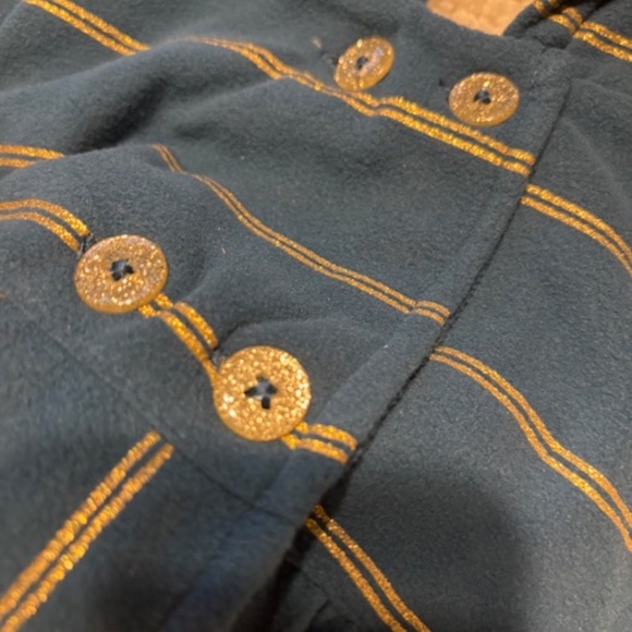 Carter's Navy Blue Gold Striped Fleece Hood Jacket, 6m NWT - Picture 4 of 4